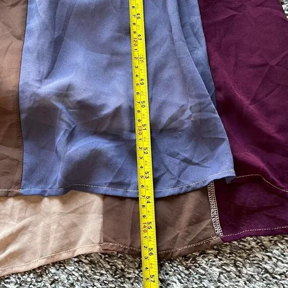 Boho Brown Purple Maxi Dress Orange Creek Womens 14 Cottagecore Woodsy Artsy - Picture 6 of 8